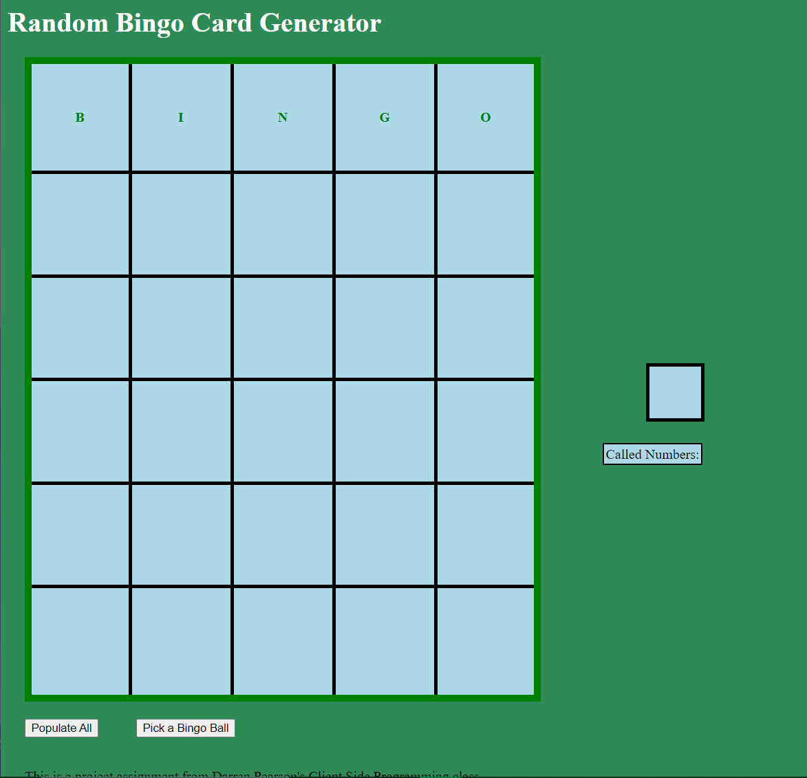 Bingo Website